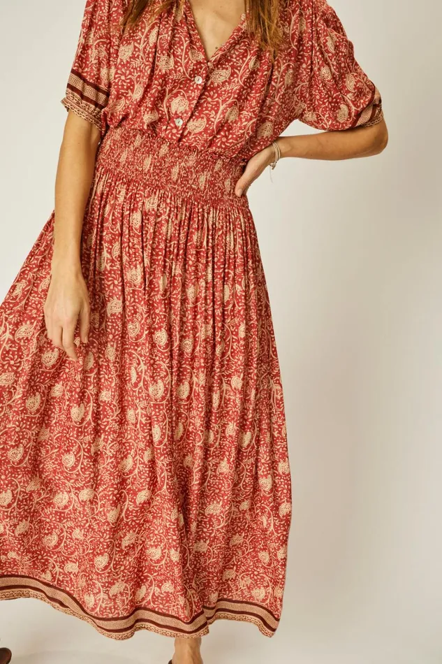 Women Natalie Martin Bottoms Bella Skirt Water Lily Terracotta Women Natalie Martin Bottoms Bella Skirt Water Lily Terracotta