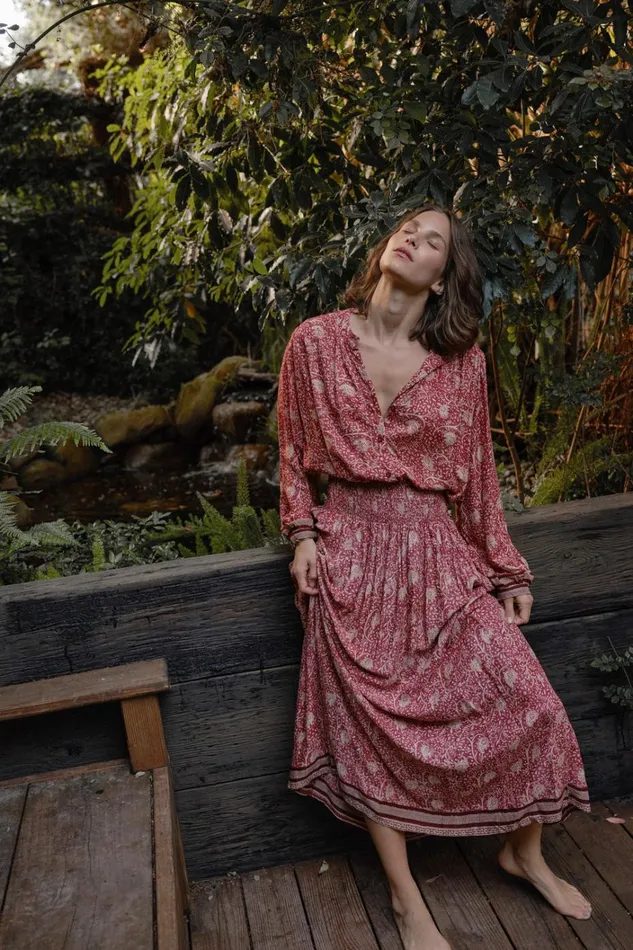 Women Natalie Martin Bottoms Bella Skirt Water Lily Terracotta Women Natalie Martin Bottoms Bella Skirt Water Lily Terracotta