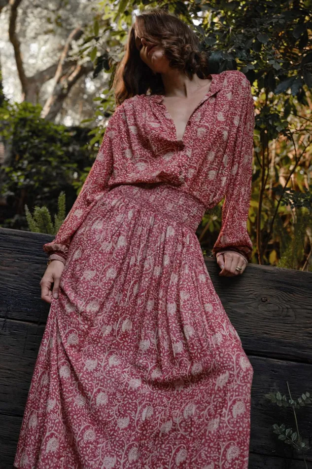 Women Natalie Martin Bottoms Bella Skirt Water Lily Terracotta Women Natalie Martin Bottoms Bella Skirt Water Lily Terracotta