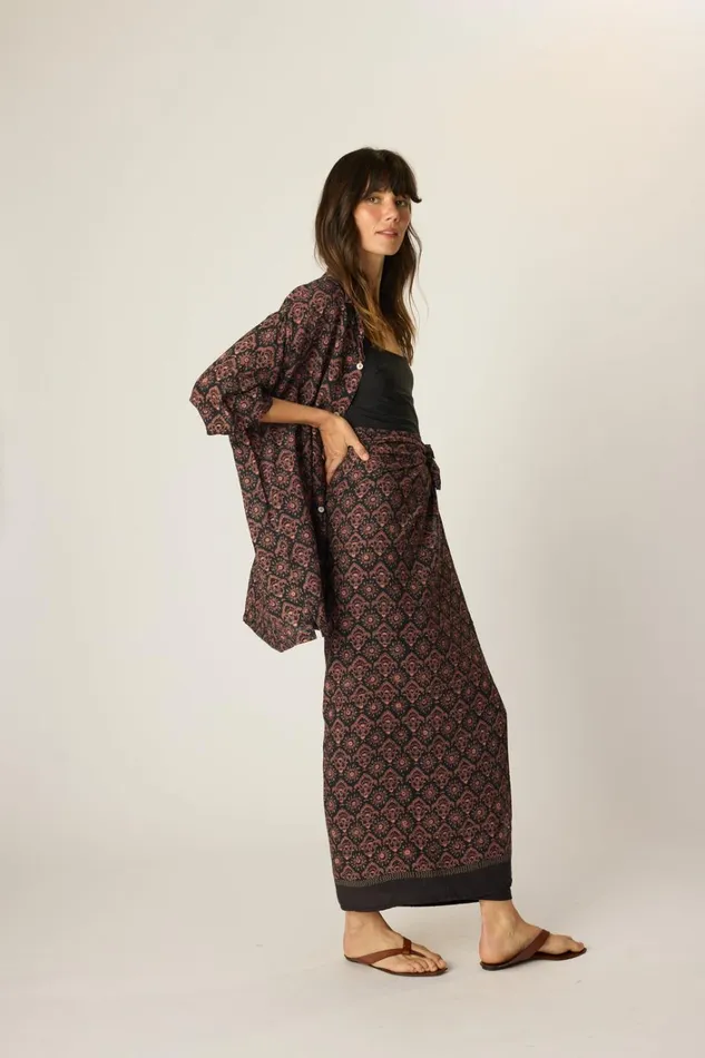 Women Natalie Martin Bottoms Sarong Fleurdelis Black Women Natalie Martin Bottoms Sarong Fleurdelis Black