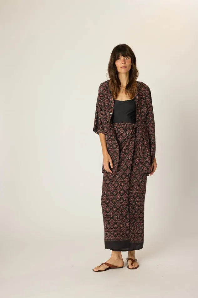 Women Natalie Martin Bottoms Sarong Fleurdelis Black Women Natalie Martin Bottoms Sarong Fleurdelis Black