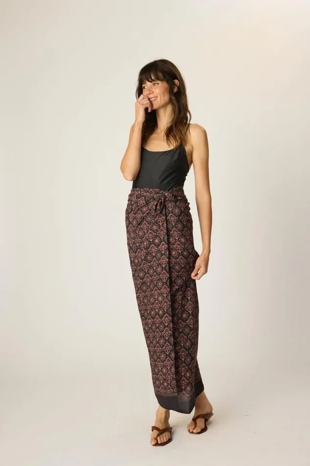 Women Natalie Martin Bottoms Sarong Fleurdelis Black Women Natalie Martin Bottoms Sarong Fleurdelis Black