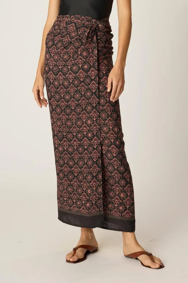 Women Natalie Martin Bottoms Sarong Fleurdelis Black Women Natalie Martin Bottoms Sarong Fleurdelis Black