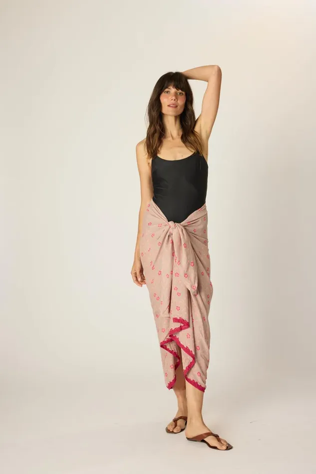 Women Natalie Martin Bottoms Sarong Pinwheel Mink