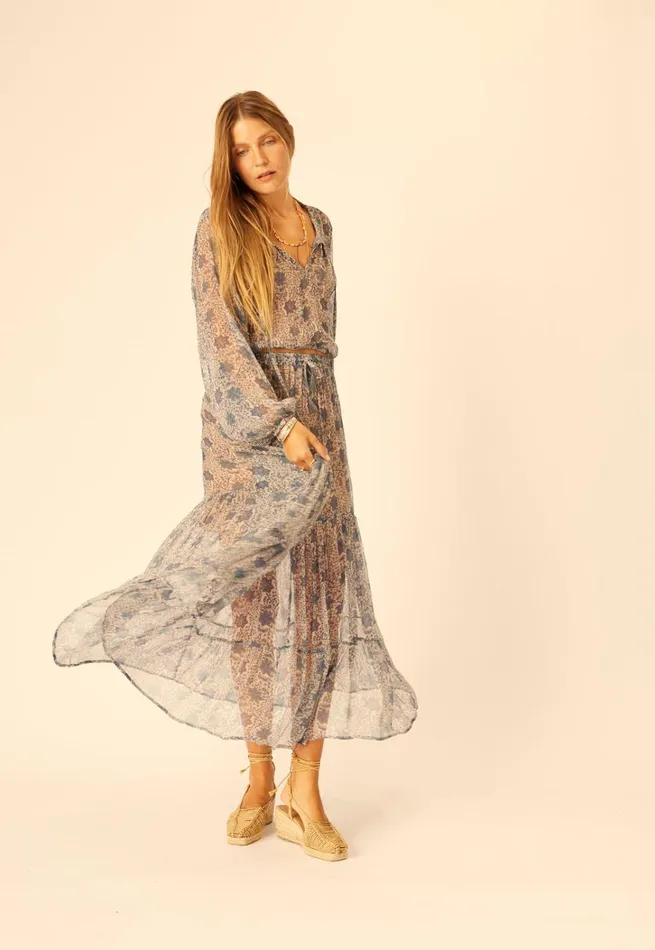 Women Natalie Martin Bottoms Sierra Skirt Chiffon Snowflake Sea