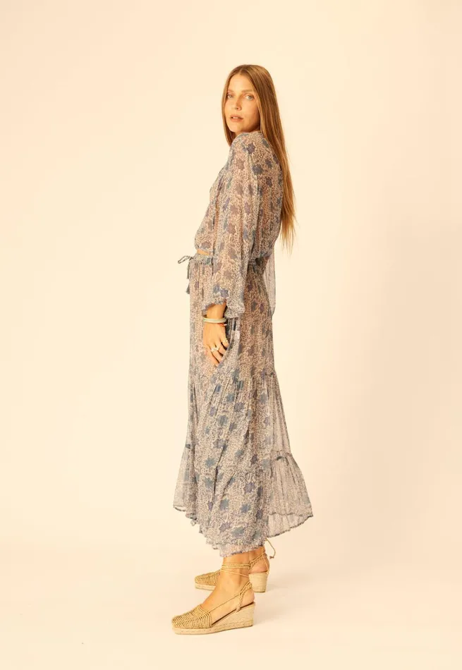 Women Natalie Martin Bottoms Sierra Skirt Chiffon Snowflake Sea