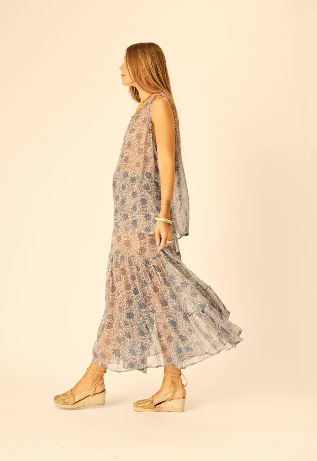 Women Natalie Martin Bottoms Sierra Skirt Chiffon Snowflake Sea