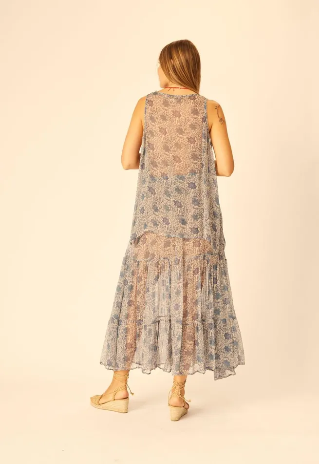 Women Natalie Martin Bottoms Sierra Skirt Chiffon Snowflake Sea