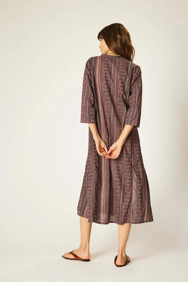 Women Natalie Martin CoverUps Isobel Dress Paisley Stripe Heather