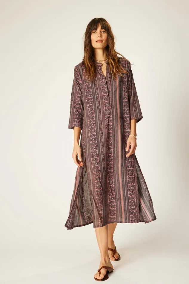 Women Natalie Martin CoverUps Isobel Dress Paisley Stripe Heather