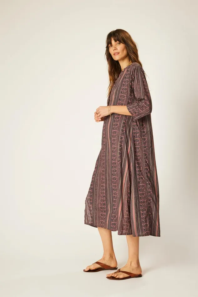 Women Natalie Martin CoverUps Isobel Dress Paisley Stripe Heather