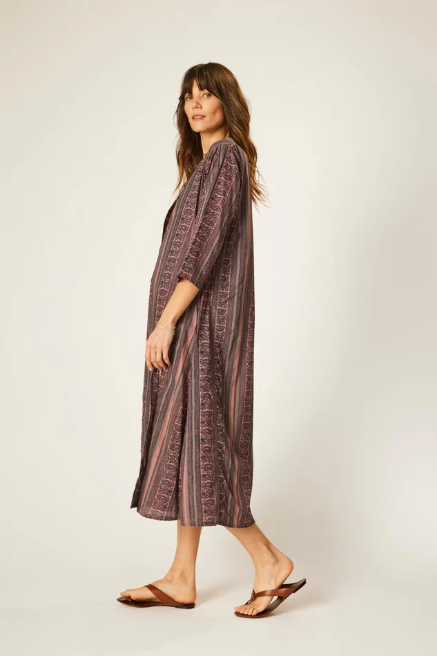 Women Natalie Martin CoverUps Isobel Dress Paisley Stripe Heather