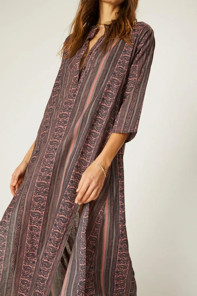 Women Natalie Martin CoverUps Isobel Dress Paisley Stripe Heather
