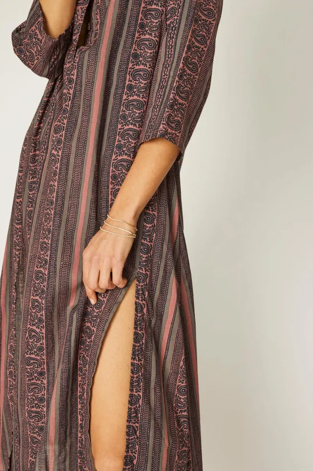 Women Natalie Martin CoverUps Isobel Dress Paisley Stripe Heather