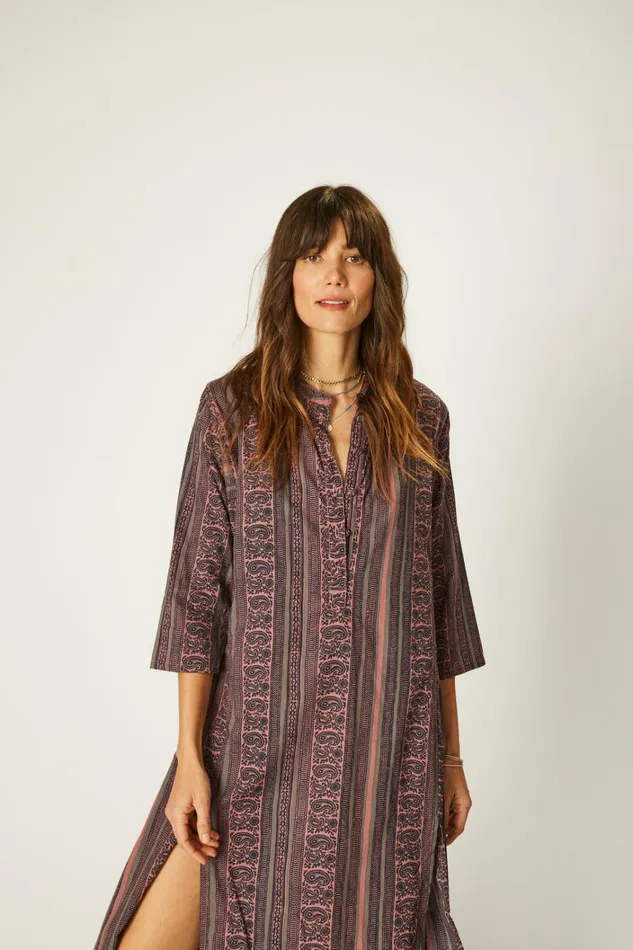 Women Natalie Martin CoverUps Isobel Dress Paisley Stripe Heather
