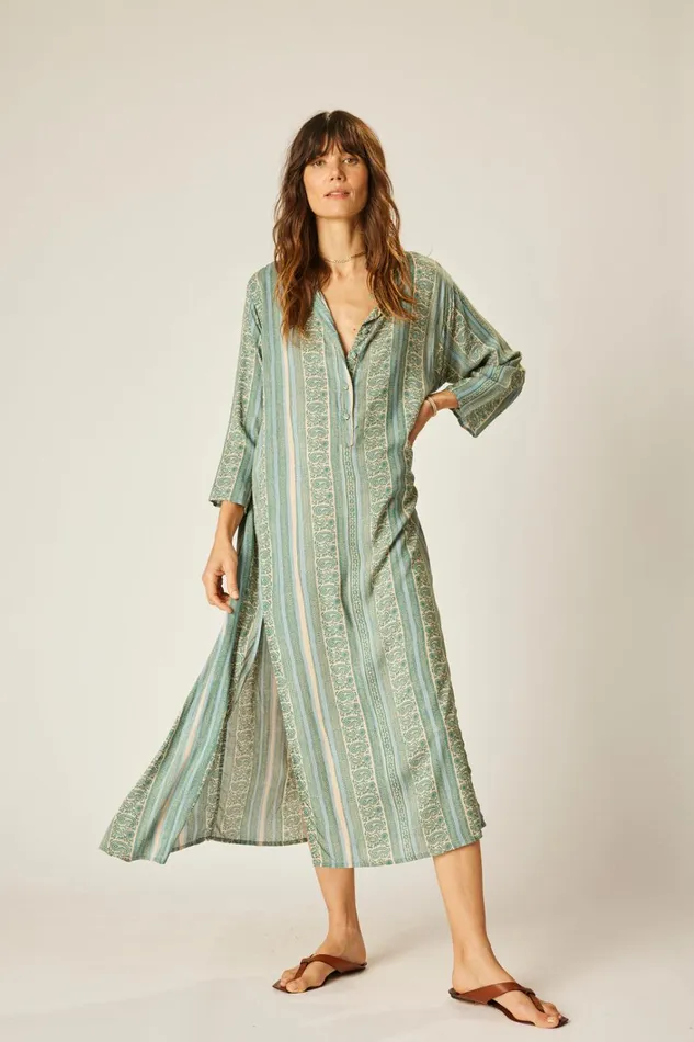 Women Natalie Martin CoverUps Isobel Dress Paisley Stripe Pool