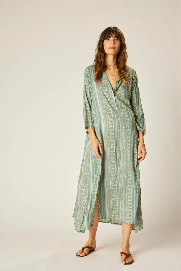 Women Natalie Martin CoverUps Isobel Dress Paisley Stripe Pool