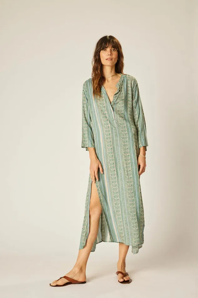 Women Natalie Martin CoverUps Isobel Dress Paisley Stripe Pool