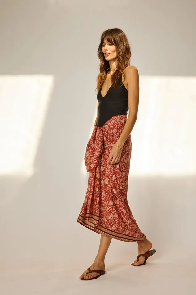 Women Natalie Martin CoverUps Sarong Water Lily Terracotta Women Natalie Martin CoverUps Sarong Water Lily Terracotta