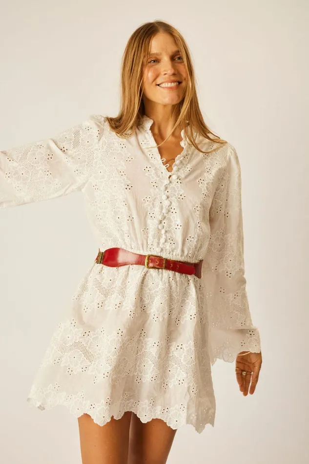 Women Natalie Martin Dresses Cleo Dress Geranium Milk