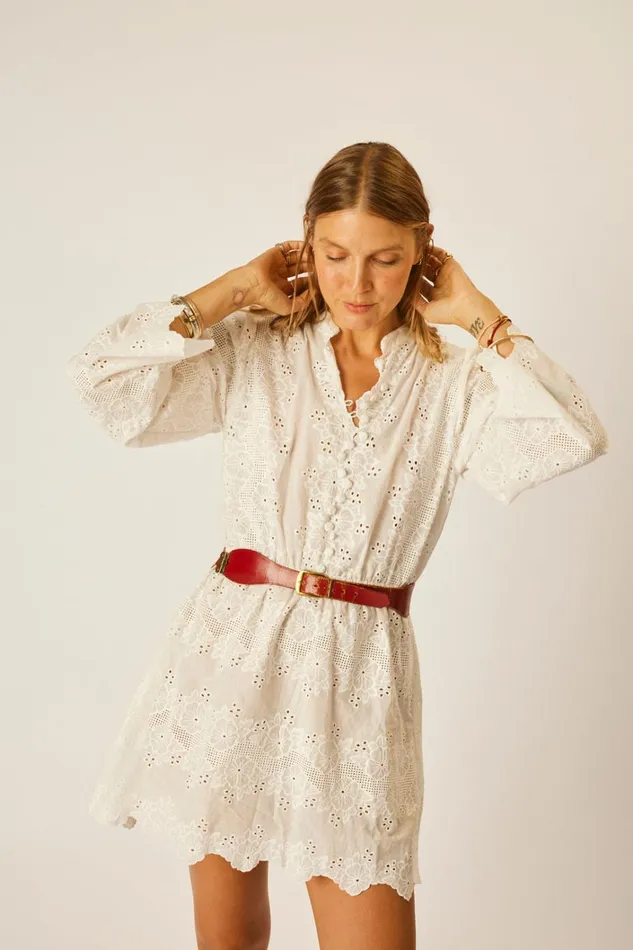 Women Natalie Martin Dresses Cleo Dress Geranium Milk
