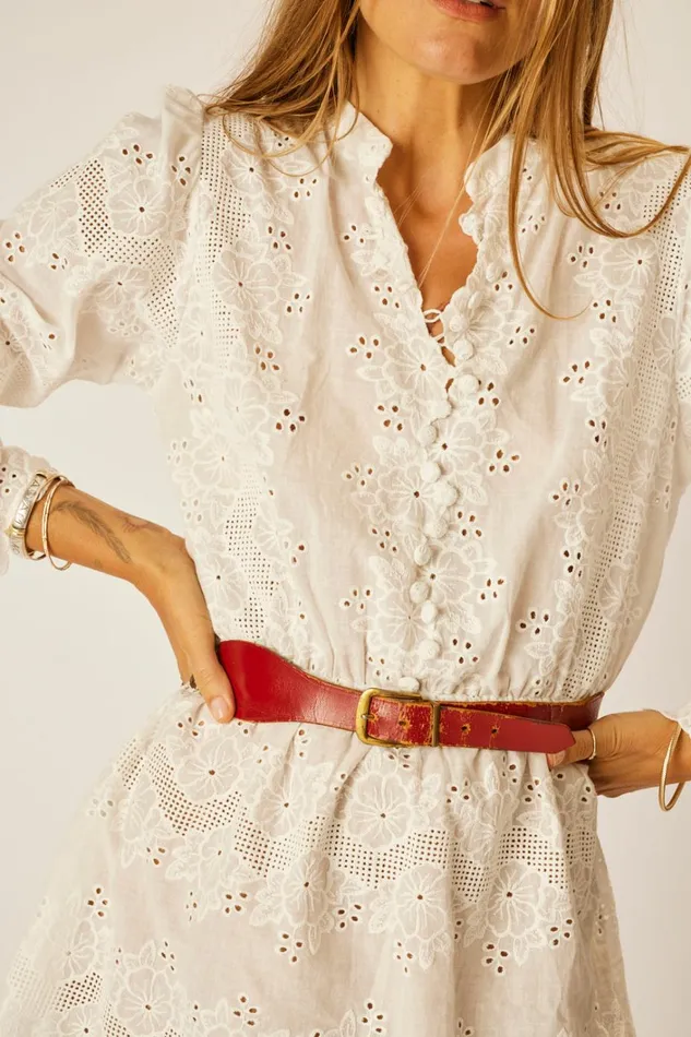 Women Natalie Martin Dresses Cleo Dress Geranium Milk