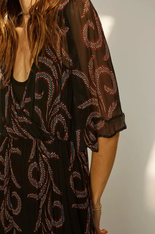 Women Natalie Martin Dresses Coco Maxi Feather Chiffon