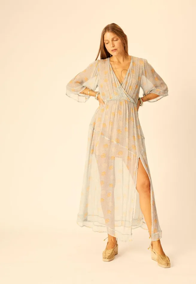 Women Natalie Martin Dresses Coco Maxi Snowflake Tangerine