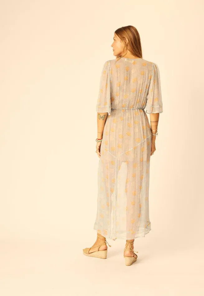 Women Natalie Martin Dresses Coco Maxi Snowflake Tangerine