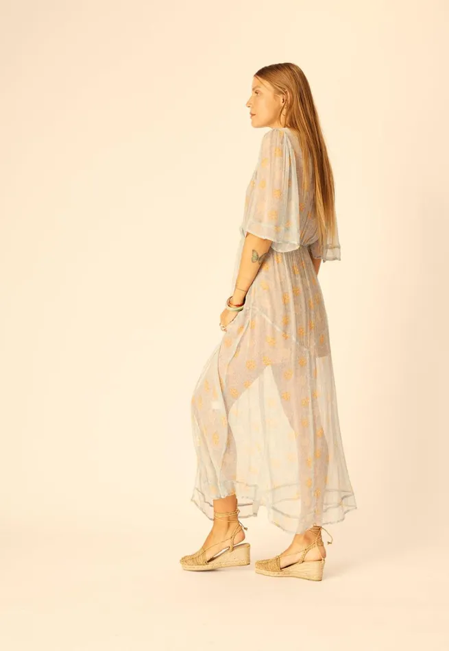 Women Natalie Martin Dresses Coco Maxi Snowflake Tangerine