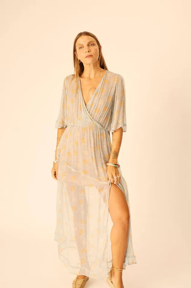 Women Natalie Martin Dresses Coco Maxi Snowflake Tangerine