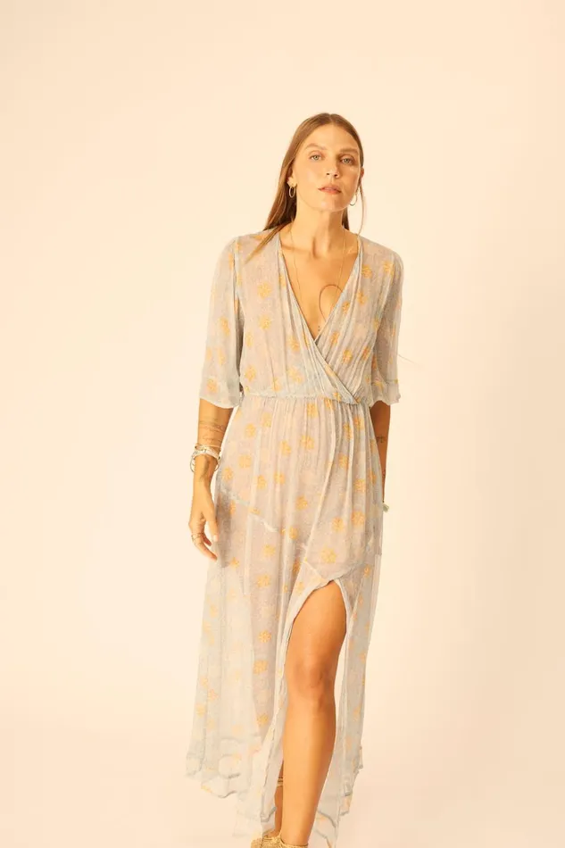 Women Natalie Martin Dresses Coco Maxi Snowflake Tangerine