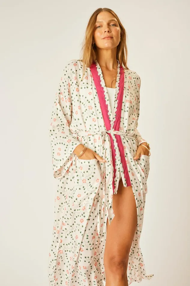 Women Natalie Martin Dresses Diane Long Robe Pinwheel Cotton Women Natalie Martin Dresses Diane Long Robe Pinwheel Cotton