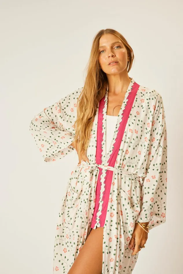Women Natalie Martin Dresses Diane Long Robe Pinwheel Cotton Women Natalie Martin Dresses Diane Long Robe Pinwheel Cotton