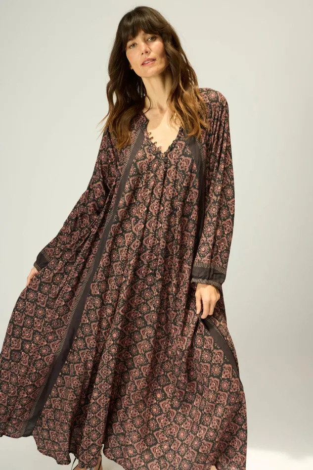 Women Natalie Martin Dresses Fiore Maxi Fleurdelis Black