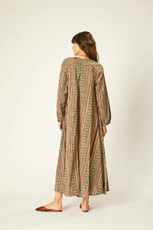 Women Natalie Martin Dresses Fiore Maxi Paisley Stripe Black