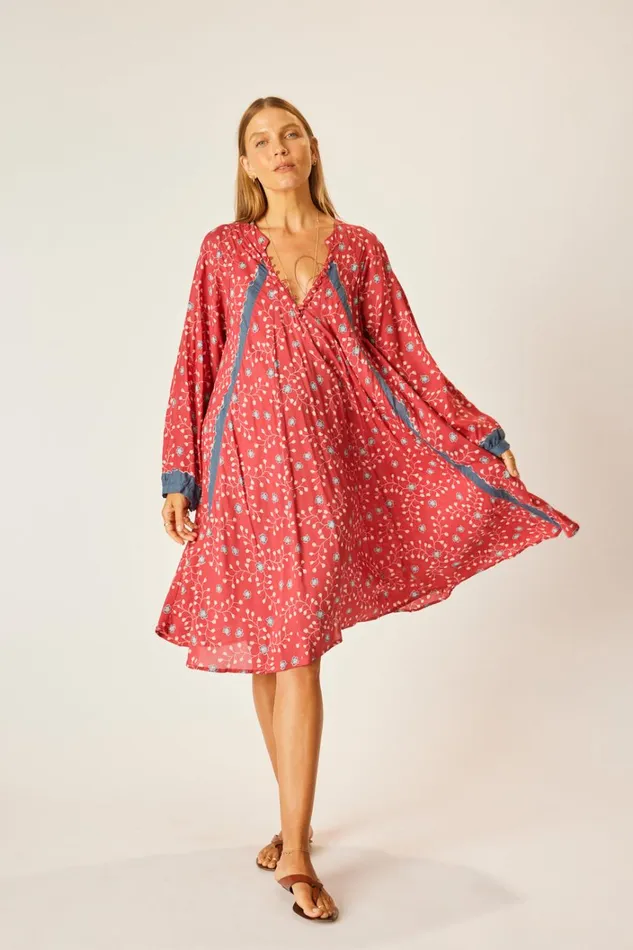Women Natalie Martin Dresses Fiore Short Dress Pinwheel Barn Red