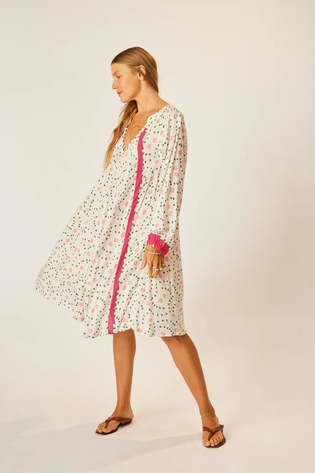 Women Natalie Martin Dresses Fiore Short Dress Pinwheel Cotton