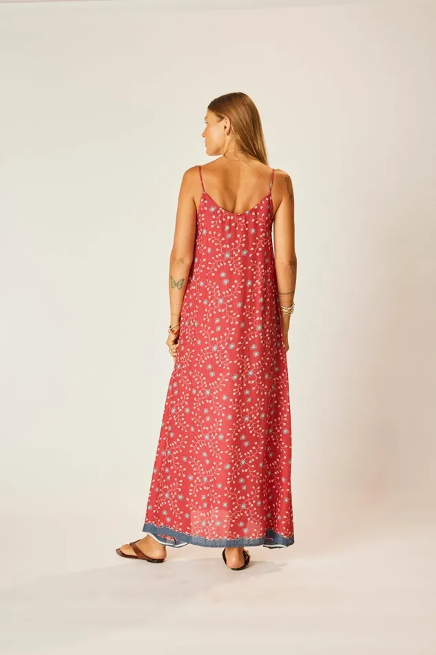 Women Natalie Martin Dresses Heather Maxi Pinwheel Barn Red