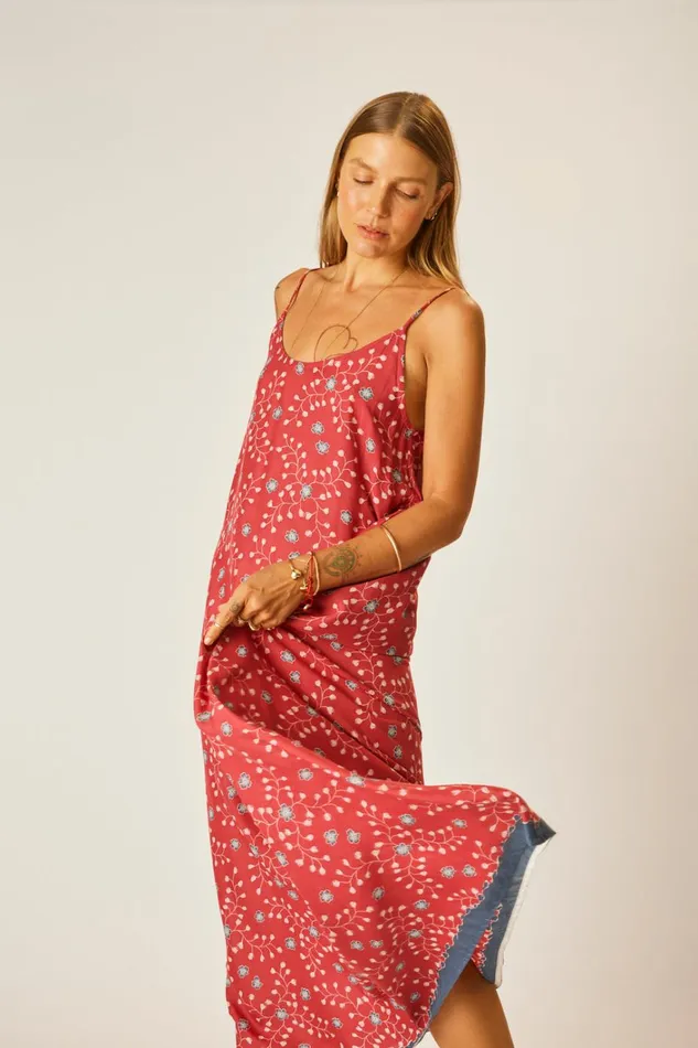 Women Natalie Martin Dresses Heather Maxi Pinwheel Barn Red