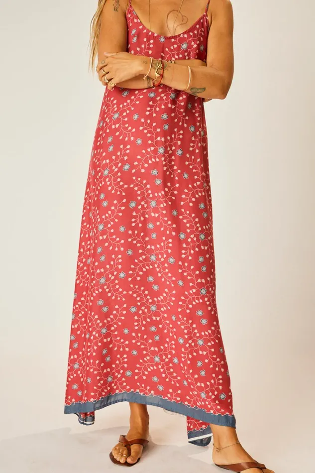 Women Natalie Martin Dresses Heather Maxi Pinwheel Barn Red