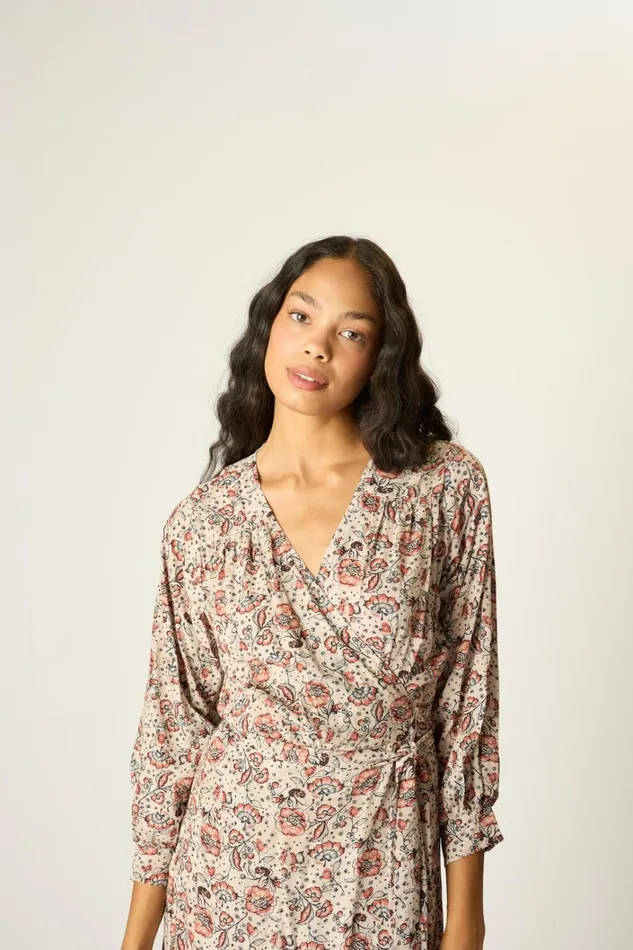 Women Natalie Martin Dresses Kate Long Sleeve Maxi Heirloom Rose