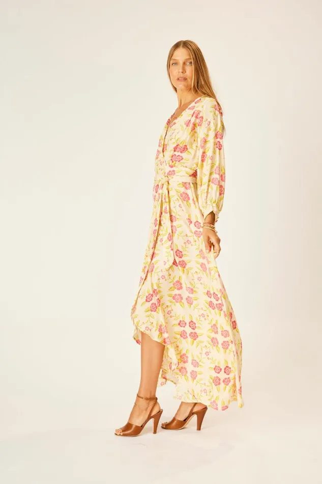 Women Natalie Martin Dresses Kate Long Sleeve Maxi Prairie Dusty Crimson