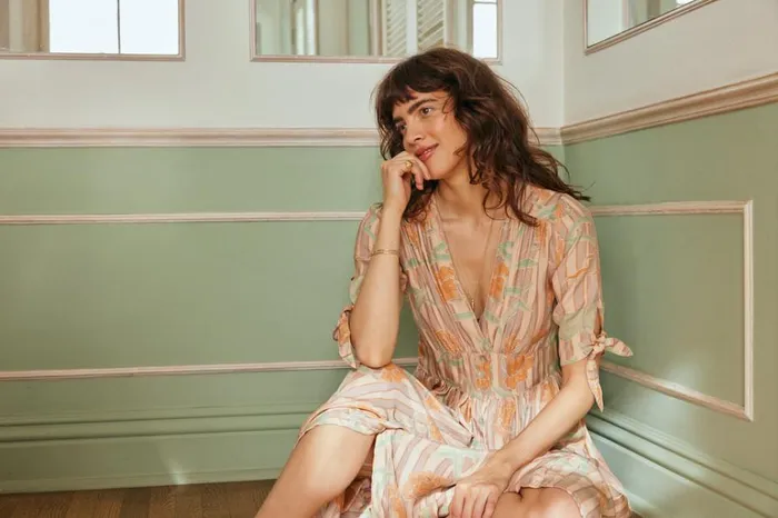 Women Natalie Martin Dresses Layla Dress Chamomile Apricot