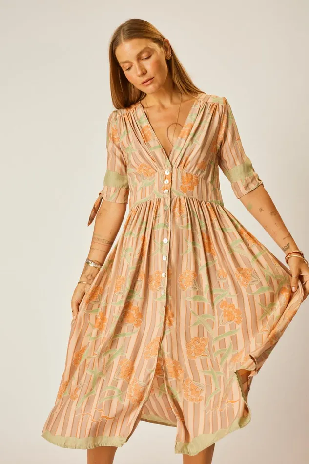 Women Natalie Martin Dresses Layla Dress Chamomile Apricot