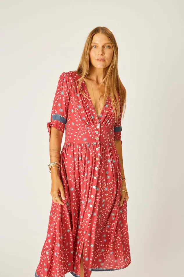 Women Natalie Martin Dresses Layla Dress Pinwheel Barn Red
