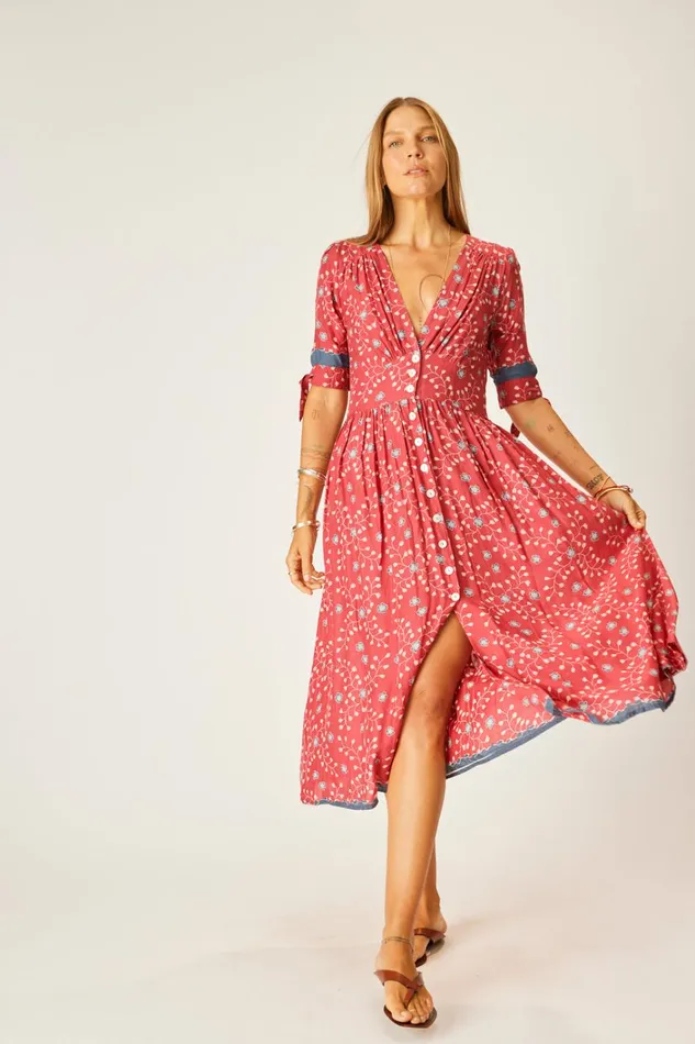 Women Natalie Martin Dresses Layla Dress Pinwheel Barn Red