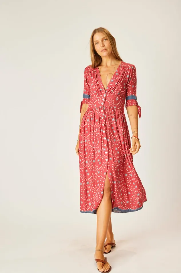 Women Natalie Martin Dresses Layla Dress Pinwheel Barn Red