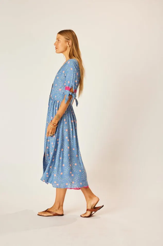 Women Natalie Martin Dresses Layla Dress Pinwheel Denim