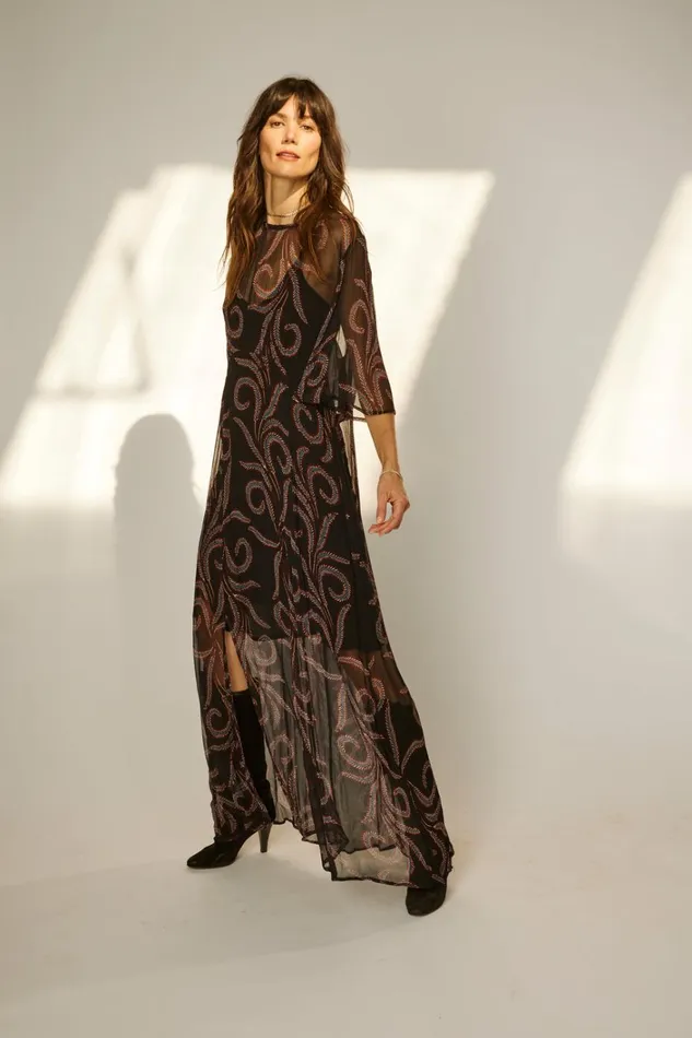 Women Natalie Martin Dresses Lily Dress Feather Chiffon